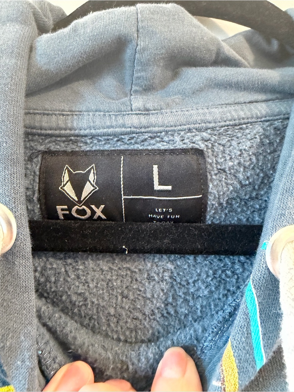 Fox Amsterdam Bicycle Graphic Hoodie - Teal & Yellow on Charcoal - Picture 4 of 4